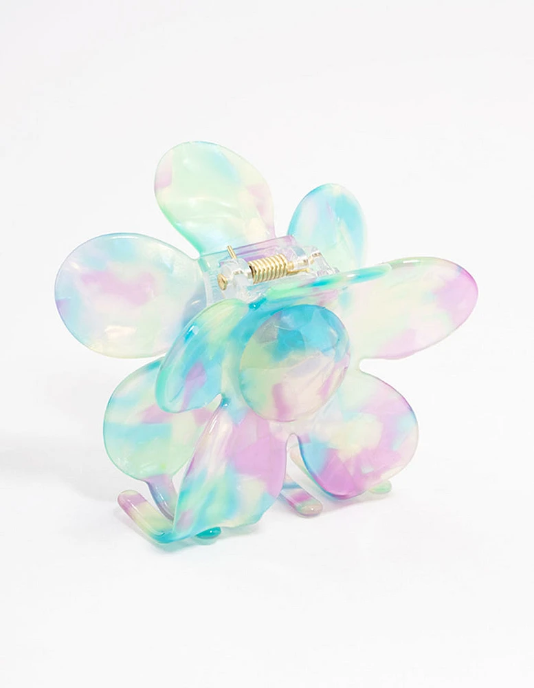 Plastic Statement Flower Claw Clip