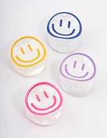 Acrylic Smiley Claw Clips 4-Pack