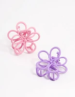 Acylic Flower Claw Clip Pack