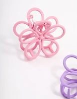 Acylic Flower Claw Clip Pack