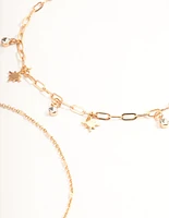 Gold Celestial Diamante Anklet Pack