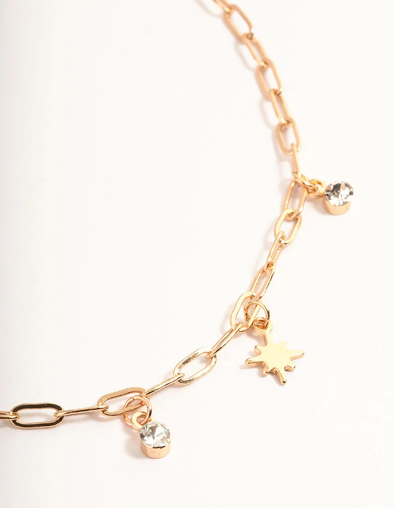 Gold Celestial Diamante Anklet Pack