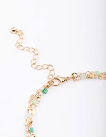 Gold Bead & Pearl Anklet Pack