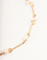 Gold Freshwater Pearl Anklet Pack