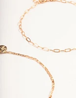 Gold Linked Diamond Anklet Pack