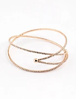 Gold Cupchain Double Arm Cuff