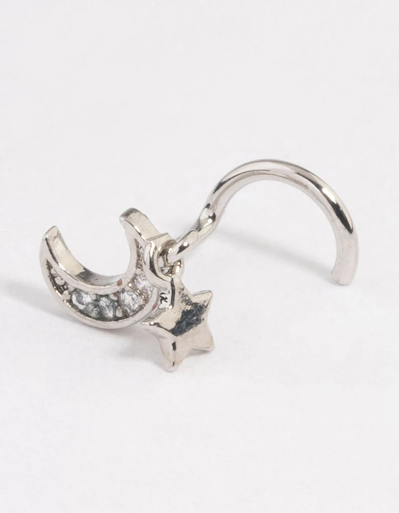 Surgical Steel Moon Nose Stud