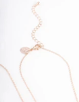 Rose Gold Butterfly Sister Necklace Pack