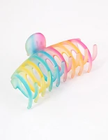 Kids Bright Rainbow Barrell Claw Clip