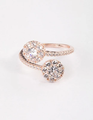 Rose Gold Round Double Wrap Ring