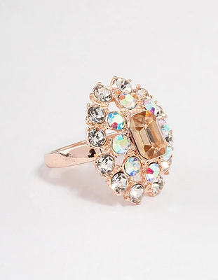 Rose Gold Luxe Crystal Ring