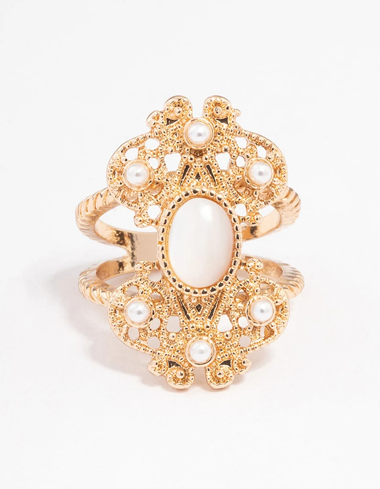 Gold Intricate Filigree Ring