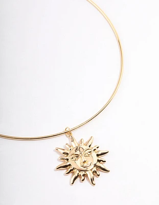 Gold Multi Sun Motif Choker