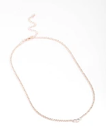 Rose Gold Cupchain Diamante Necklace