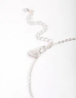 Silver Asymmetrical Butterfly Necklace