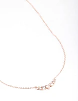 Gold Diamante Curve Bar Necklace