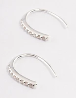 Sterling Silver Cubic Zirconia Hook Drop Earrings