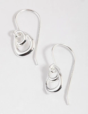 Sterling Silver Organic Drop Earrings