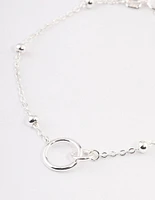 Sterling Silver Linked Circle Bracelet