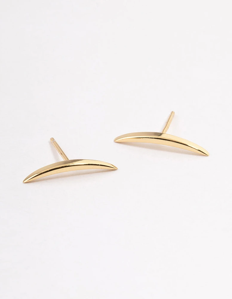 Gold Plated Sterling Silver Climber Earrings