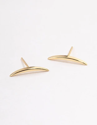 Gold Plated Sterling Silver Climber Earrings