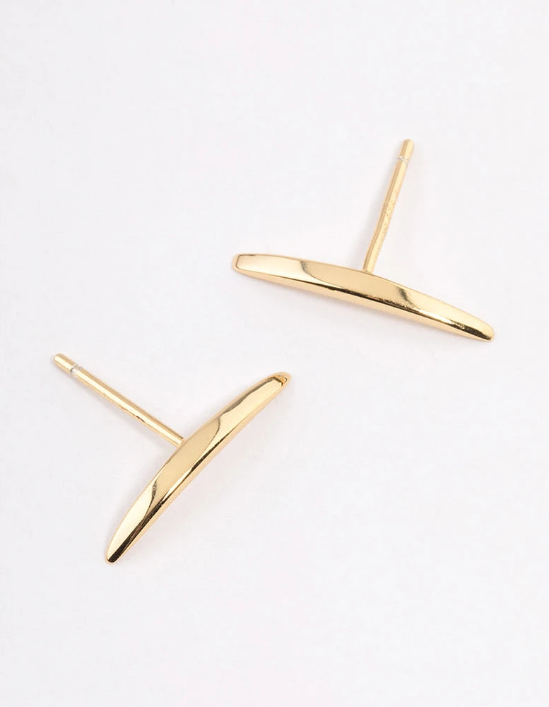 Gold Plated Sterling Silver Climber Earrings