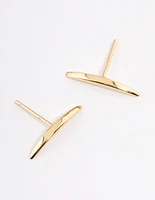 Gold Plated Sterling Silver Climber Earrings