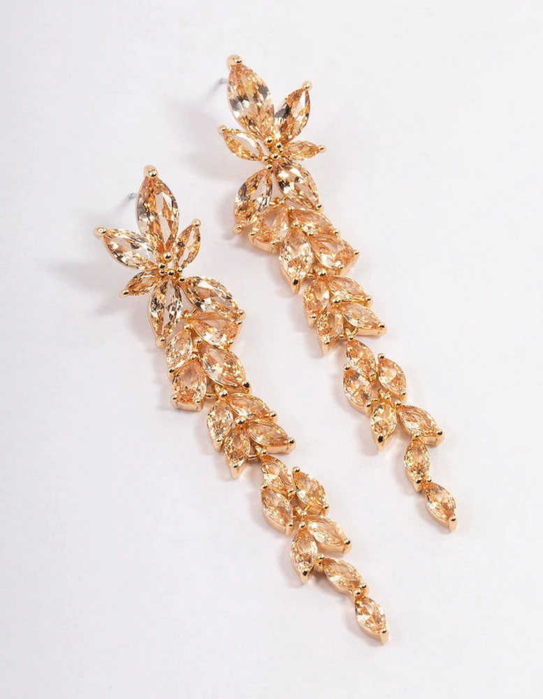 Diamond Simulant Gradual Drop Earrings