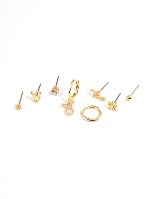 Gold Plated Taurus Star Sign Ear Stackers