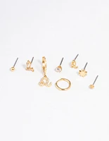 Gold Plated Leo Star Sign Ear Stackers