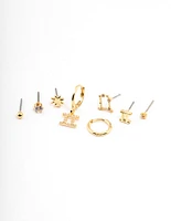 Gold Plated Gemini Star Sign Ear Stackers