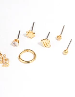 Gold Plated Virgo Star Sign Ear Stackers