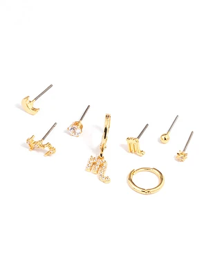 Gold Plated Scorpio Star Sign Ear Stackers