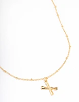 Letter 'X' Gold Plated Bamboo Initial Necklace