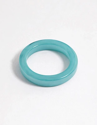 Blue Matte Band Ring