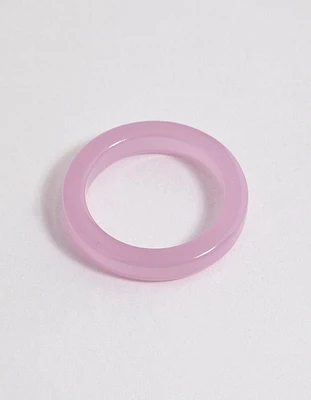 Pink Acrylic Solid Band Ring