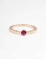 Fuchsia Beaded Band Ring