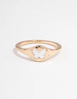 Gold Butterfly Signet Ring