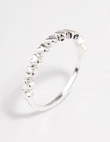 Silver Mini Hearts Ring