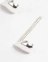 Sterling Silver Teardrop Stud Earrings