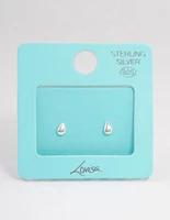 Sterling Silver Teardrop Stud Earrings