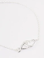 Sterling Silver Heart & Infinity Bracelet