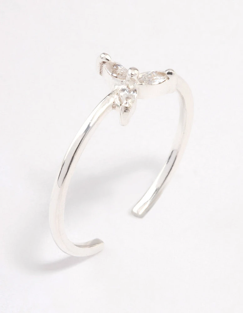 Sterling Silver Trio Marquise Ring