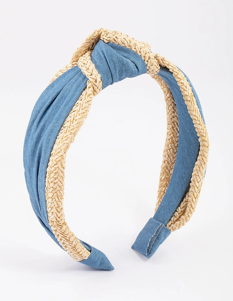 Fabric Faffia Trim Headband