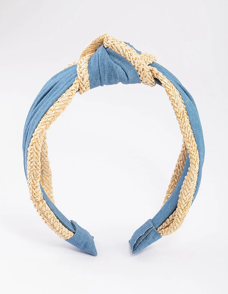 Fabric Faffia Trim Headband