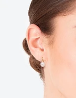 Gold Plated Freshwater Pearl Small Hook Drop Earrings