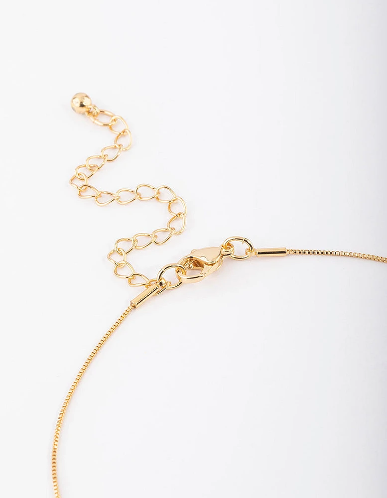 Gold Plated Freshwater Pearl Pendant Necklace