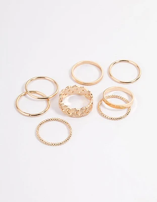 Gold Classic Braid Ring 8-Pack