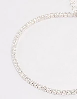 Silver Plated Small Round Tennis Bracelet