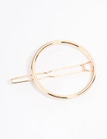 Gold Basic Open Circle Clip